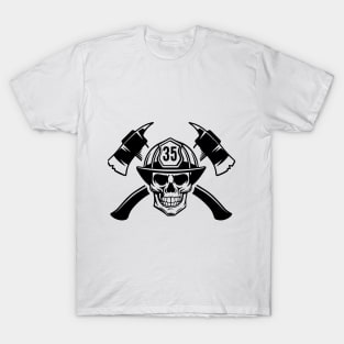 Fire Fighter Skull T-Shirt